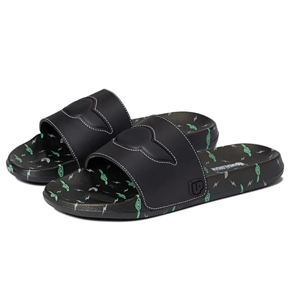 Ground Up Sandals Mens US 8 M Grogu Black Soccer Slide Comfort Slip On JOBB1847